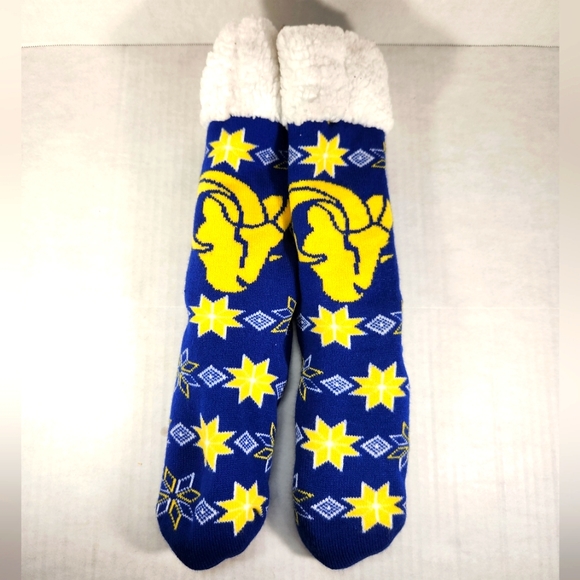 NWT Unisex Los Angeles Rams FOCO Footy Slippers - Picture 4 of 5